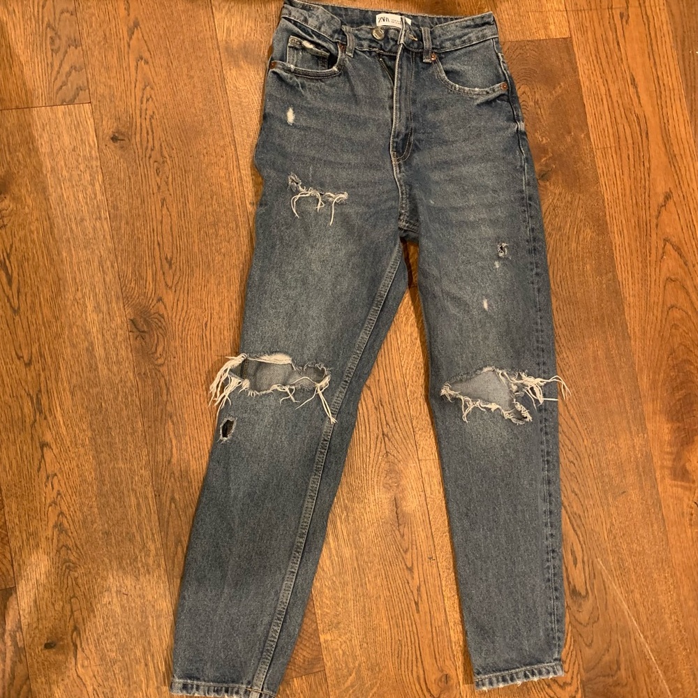 Zara blue-gray boyfriend jeans